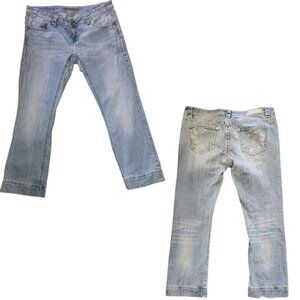 Rock & Roll Denim Rival Cowboy Jeans Women 34x30 Low Rise Bootcut Western